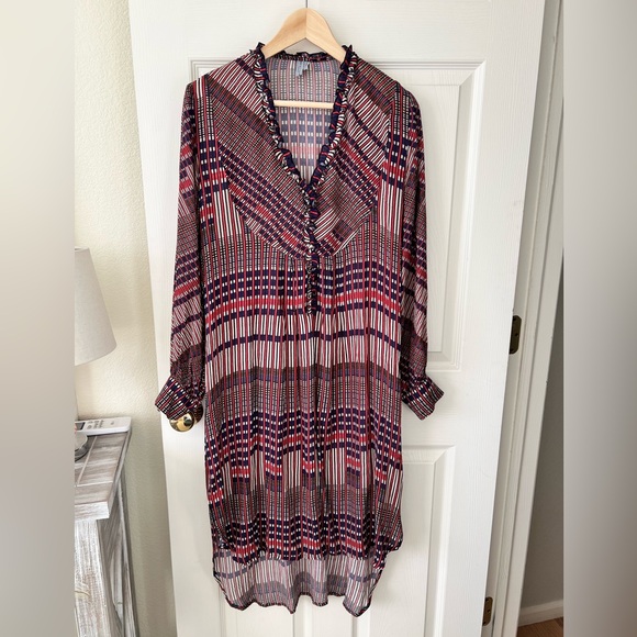 Blink London Anthropologie Lucia Tunic Long Blouse Sz Small Retro-inspired Boho - Picture 5 of 16